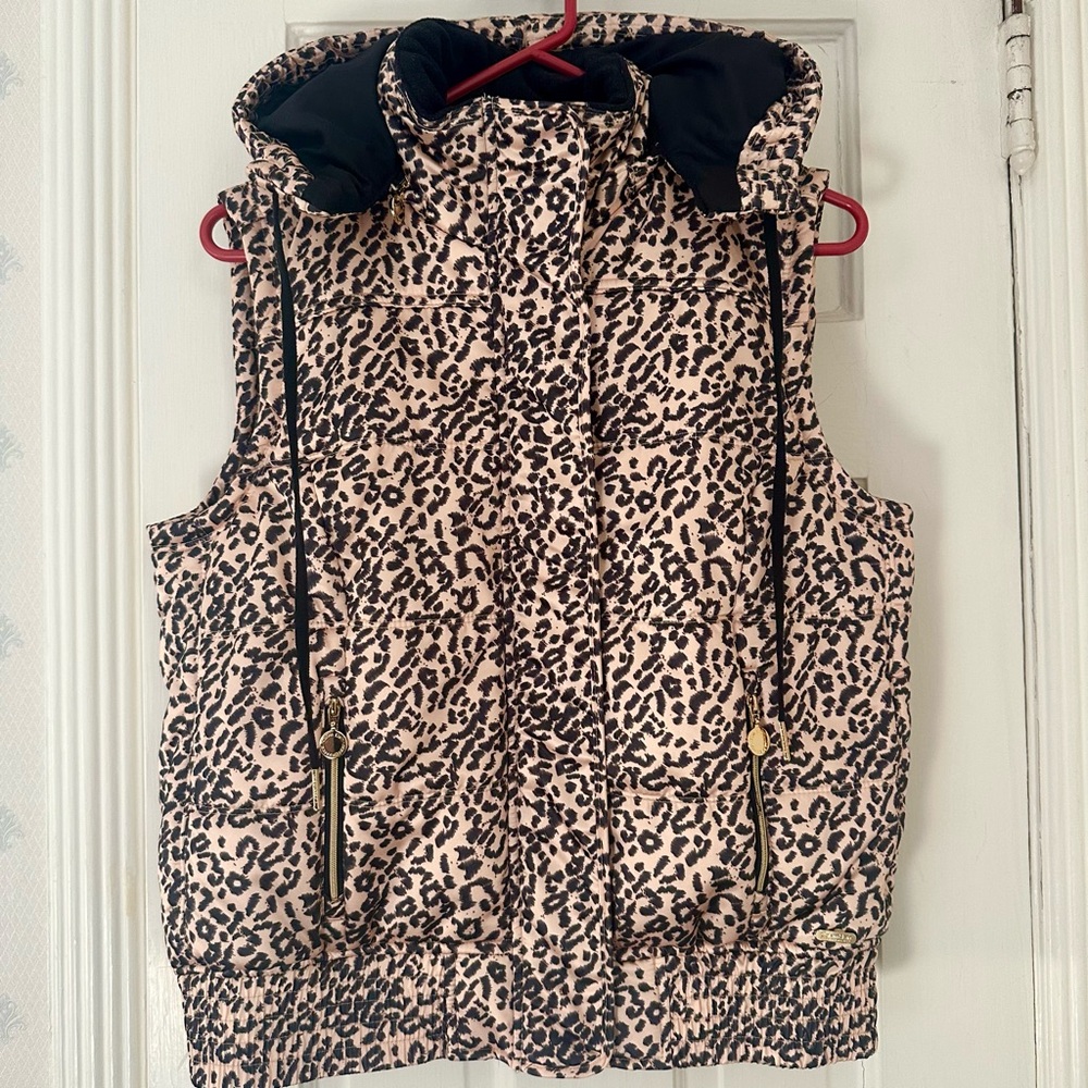 Calvin Klein Leopard Print Performance Puffer Vest